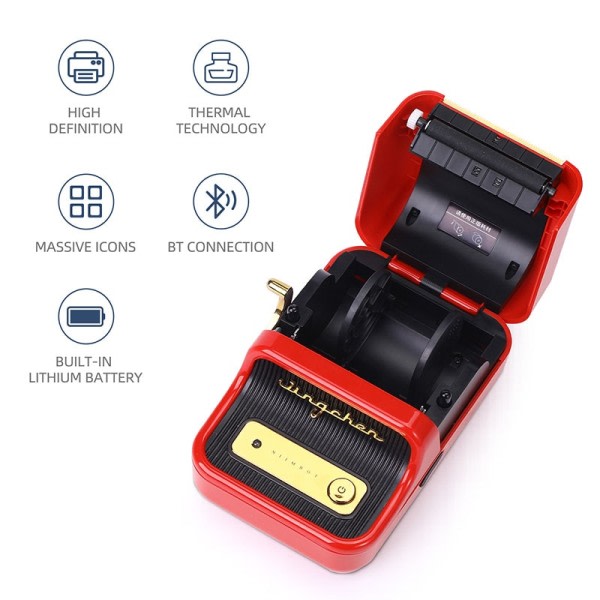 Stregkode Label Maker Trådløs Termisk Printer til Hjem Kontor Kommerciel Lomme Mini Bluetooth Printer