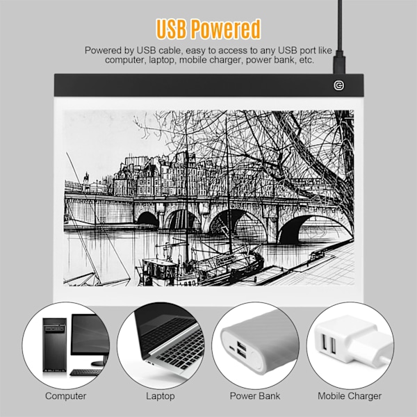 A3 LED Lys Pad til Diamant Maling Translucent Tegning Tavle USB Powered Digital Grafik Tablet til Kunst Animation Sketching