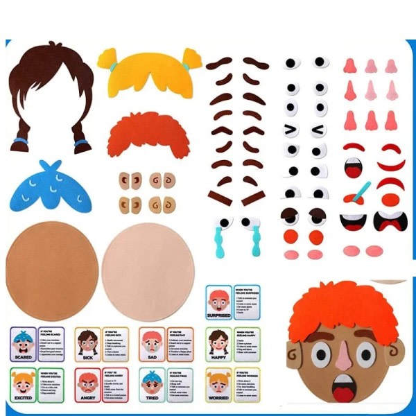 Lapset Montessori Kasvo ilmaisu Peli Emotionaalinen Vaihto lelut 9 korteilla