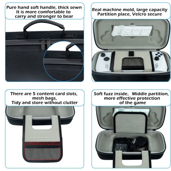 Bärbar bärväska väska stötsäker skyddande reseväska förvaring väska för Asus ROG Ally konsol tillbehör