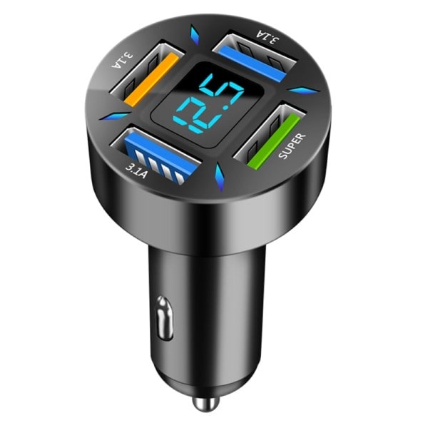 4 portar USB bil laddare snabb laddning PD snabb laddning 3.0 USB C bil telefon laddare adapter