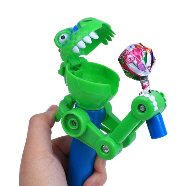 Kreativ Lollipop Robot Holder Novelty Dinosaur Shape Lollipop Slik Opbevaring Dekompression Legetøj