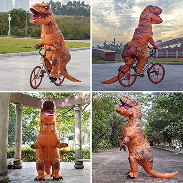 Lapsi aikuinen Unisex puhallettava dinosaurus tyrannosaurus rex cosplay asu lapset