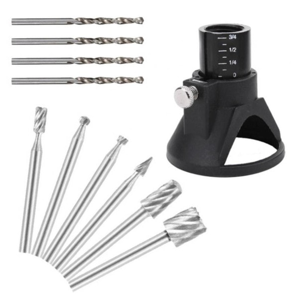 Dedikerad Locator Horn Fast Bas Trä Fräs Set Med Borr Bits För Dremel Rotary Verktyg