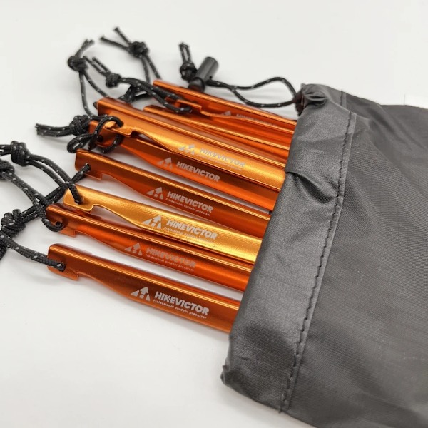 10 stycken aluminium legering ultralight tält pinnar 16cm utomhus camping  mark spik tält pålar med vind rep förvaring väska