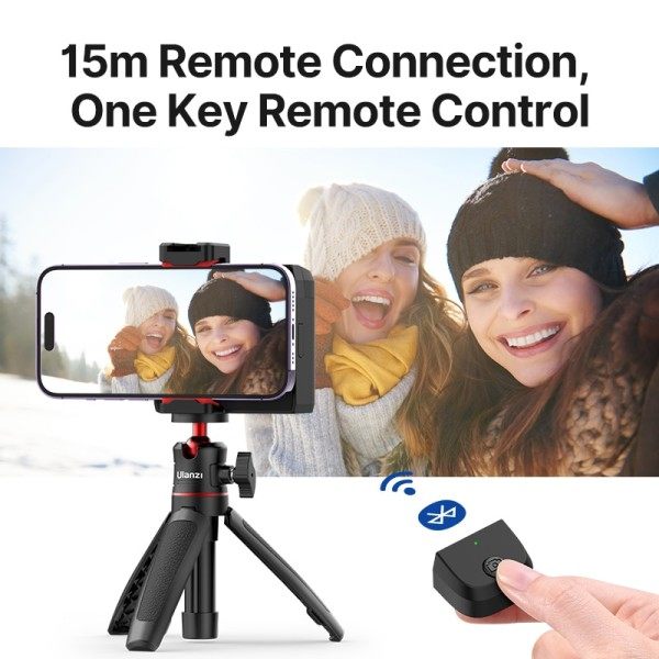Älypuhelin kamera kahva Bluetooth täytteellä Light Selfie Grip langaton kahva