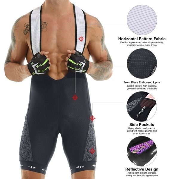Cykel Bib Shorts 5D Gel Pad Mountain Bike Shorts High End Outdoor Åndbar Cykel Tight Cykel Shorts