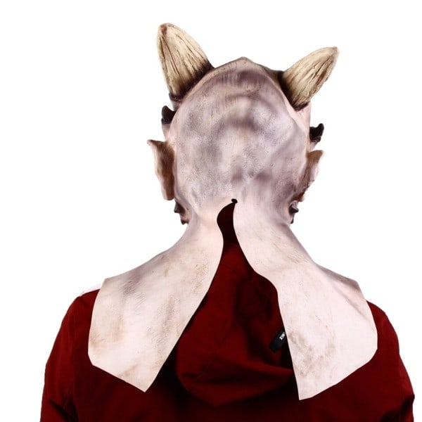 Demon Latex Mask Långt Horn Devil Halloween King Of Lies Cosplay Full Ansiktsmasker