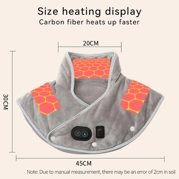 Elektrisk Värme axel Nack Pad Massager USB Cervical Brace
