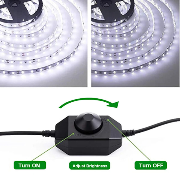 DC 12V 24V Trinløs Knap LED Dimmer Switch Controller til 3528 5050 Enkelt farve LED Strip Lys Dimmer Juster Lysstyrke