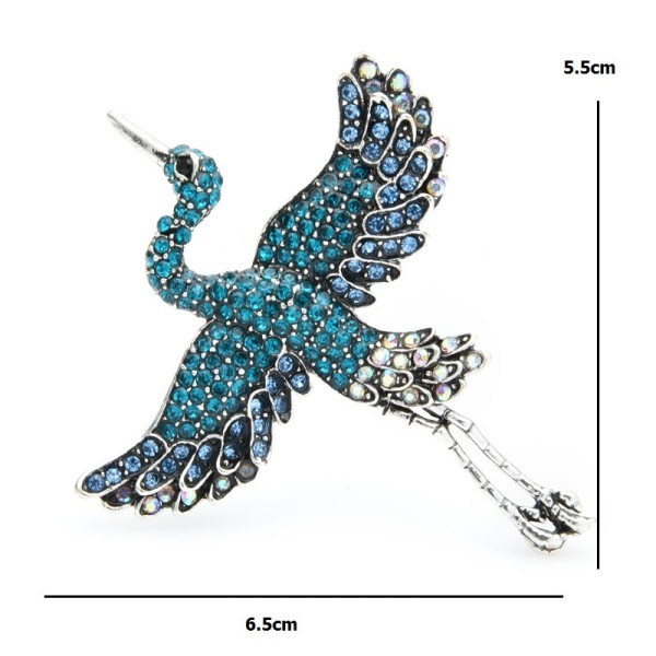 Crane Bird Rintakorut Naisten Seos Sparking Eläin Juhla Casual Rintakoru Nastat