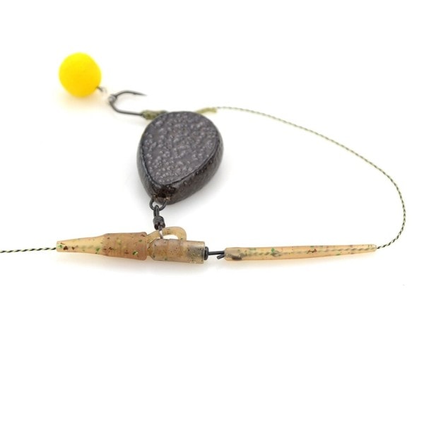 40st Karp Fiske Säkerhet Bly Klämmer Svans Gummi Kone Anti Tangle Sleeve Quick Change Swivels
