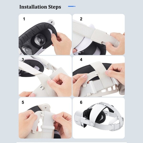 Justerbar För Oculus Quest 2 Head Strap VR Elite Strap