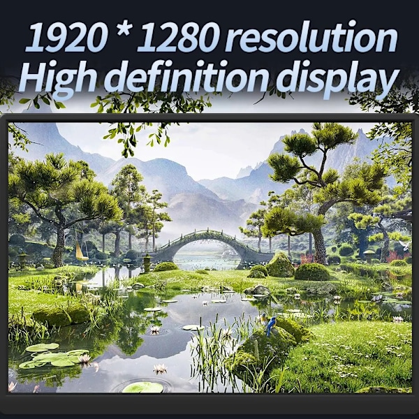 10,5 Tommer 1280P Ultra Portable Monitor 16:10 IPS 60Hz Game Screen