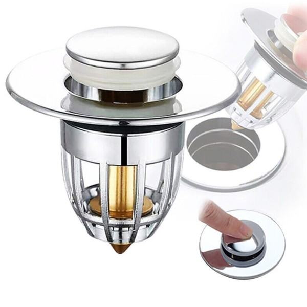 Badrum Handfat Plug Propp Tvättställ Kärna Bounce Up Avlopp Filter Dusch Hänk Filter Plug Kök Badkar Kopp