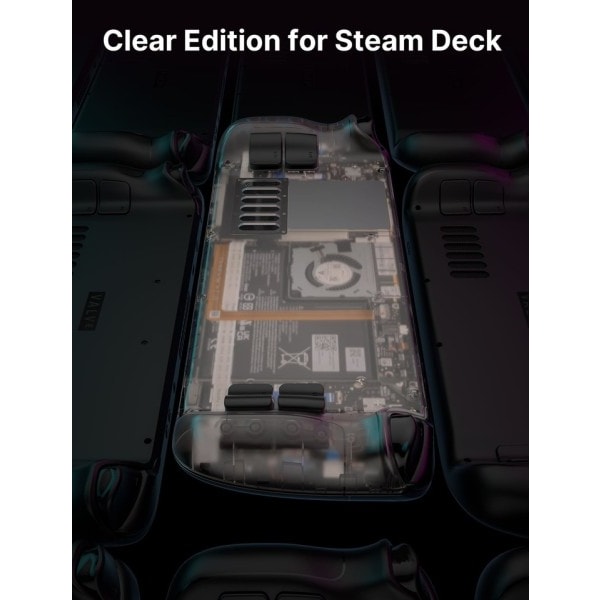 Läpinäkyvä taka levy Steam dekkiin,  DIY Clear Edition Vaihda Shell kotelo setti