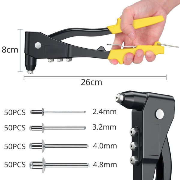 Heavy Duty Riveter Set Hand Riveter Set Blind Nit Tång pistol