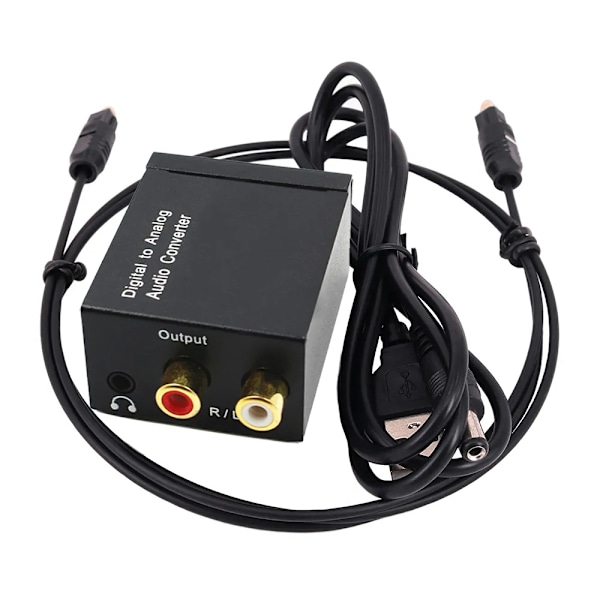 Ljud omvandlare koaxial optisk fiber toslink digital till jack 3,5 mm analog