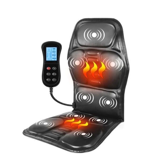 El Rygg Massager Massage Stol kudde Värme Vibrator Bil Hem Kontor Lumbar Nacke Madrass Smärtlindring