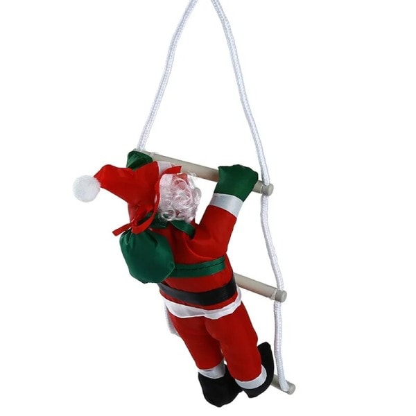 jul tomten klättring stege docka jul träd hängande dekoration inomhus dörr vägg jul hänge