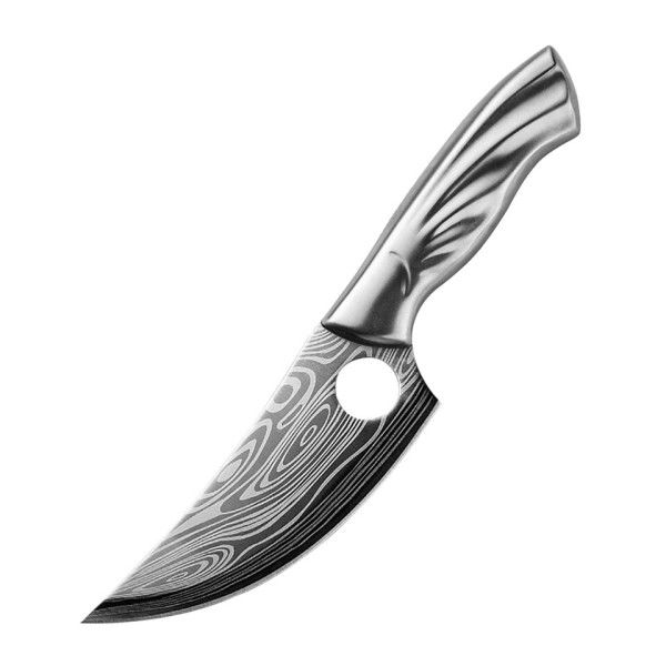 Mönster Rostfritt Stål Utbening Kniv Slaktare Kniv Kött Klyver Utomhus Jakt Kniv Kök Sax