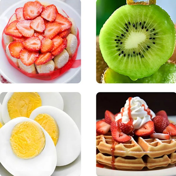 Jordbær Skjærer Kutter Jordbær Kjerner Jordbær Huller Frukt Blad Stengel Fjerner Salat Kake Egg Verktøy