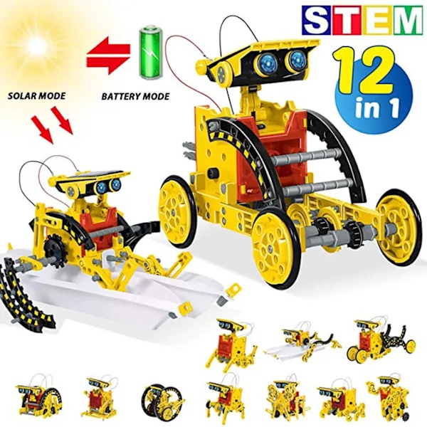 12 i 1 Science Experiment Solar Robot Toy DIY Building powered Learning  Tool