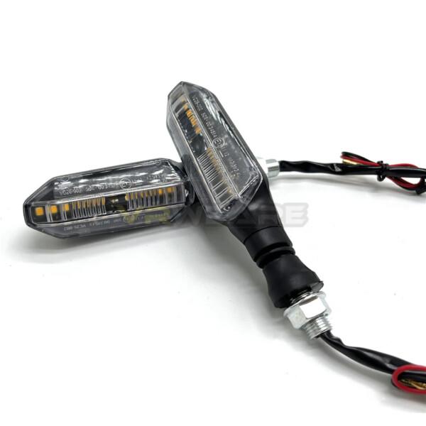 4 stk Motorcykel Viringssignaler Lys 12 Lys Vand Flydende Indikator Pil Blinker Lamper