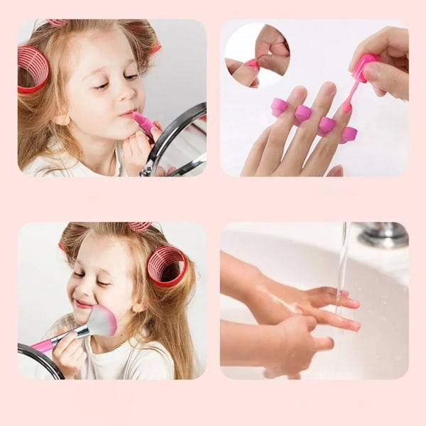 Barn Smink Kosmetika Leka Låda Princess Smink Flicka Leksak Lek set