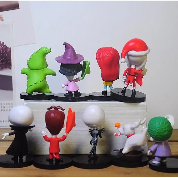 Mareritt Før jul Jack Skellington Pvc Action Figur Samling Modell Boble Hode Dukker Leketøy