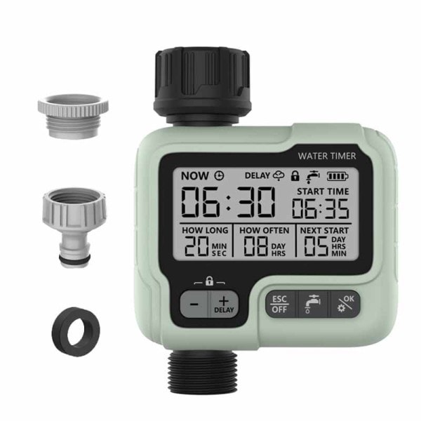 Stor Skjerm Display Hage Vanning Timer Irrigation Controller Digital Programmerbar Kran