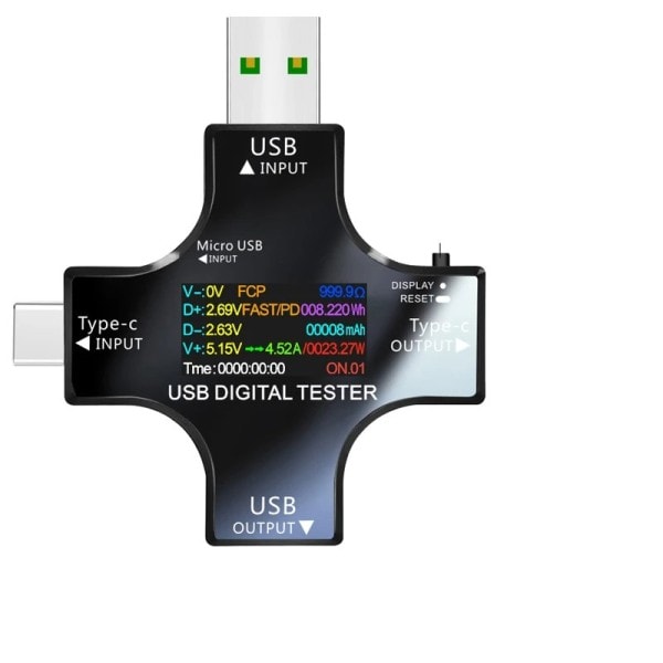 Bluetooth tyyppi-C PD digitaalinen volttimittari virta mittari ampeerimittari jännite usb virta testeri