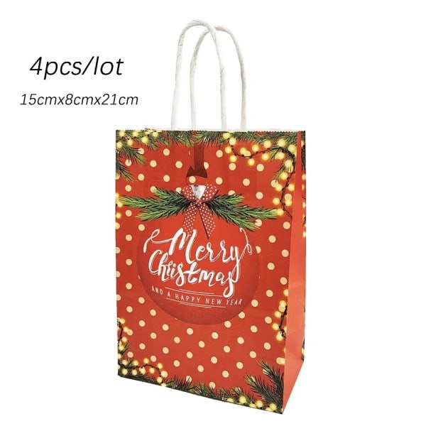 Jul present påsar jul papper påsar tomten elk bell Xmax förpackningar för barn