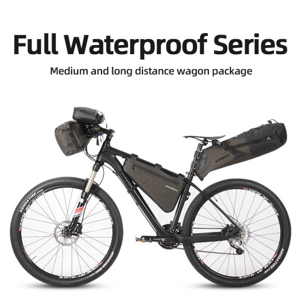 Cykel cykel väska regntät stor kapacitet MTB väg ram väska triangel påse Vattentät tätning väska