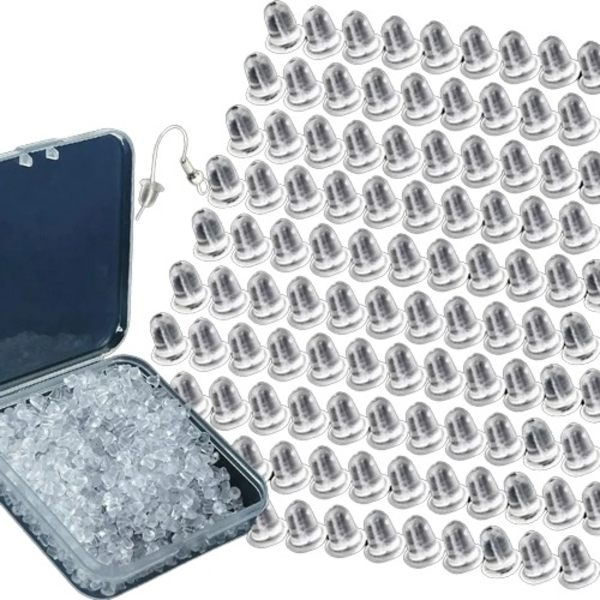 1000 bitar 4MM mjuk silikon gummi örhänge rygg proppar för studs  gör det själv smycken tillverkning örhängen fynd tillbehör