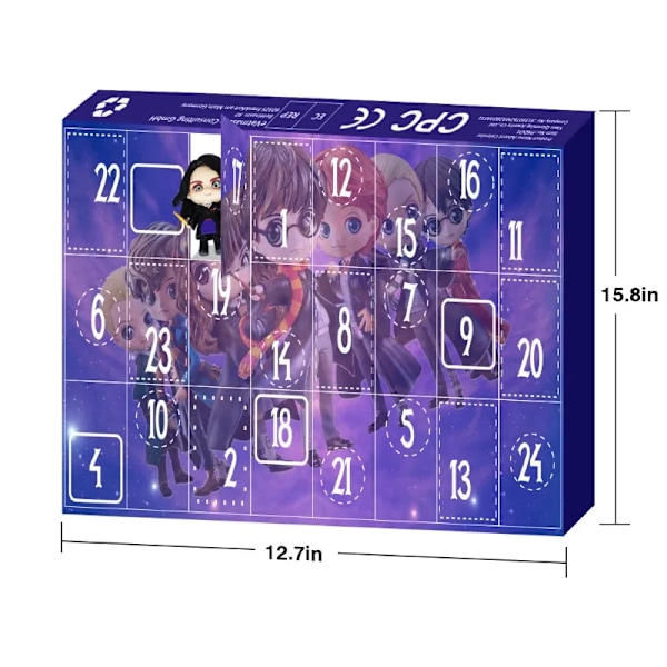 Advent kalender anime figurer tegneserie modell dukker digital nedtelling jul jul gave