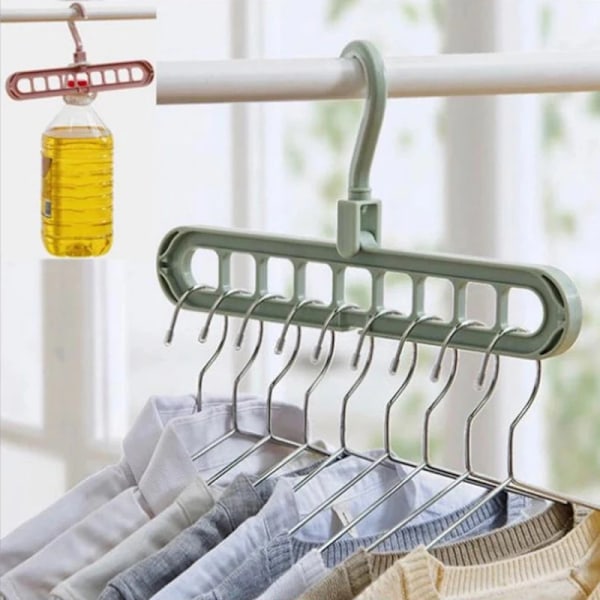 2 stykker Multifunktion Plast Garderobe Arrangør Tøj Rack