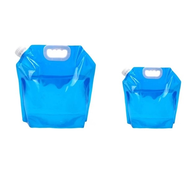 5L /10L 2 bitar Utomhus Bärbar Vikbar Vatten påse Resor Camping Plast Stor Kapacitet Vatten Förvaring påsar för olika vätskor