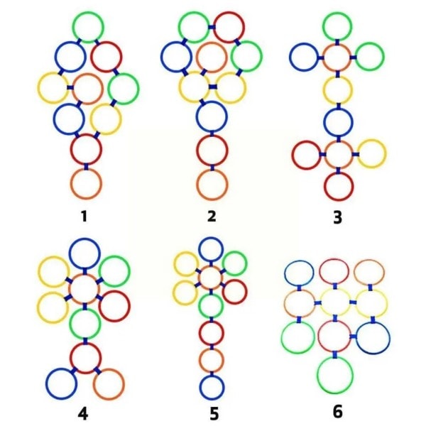 Lapset Aivot Pelit Hopscotch Jump Ympyrä renkaat Lapsille Sensory Indoor Ulko Urheilu Viihde lelu