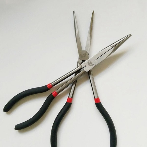 Multifunktionel 1 stk Fiskeri Tang Kurve Lang Lang håndtag Carbon Stål Gripper