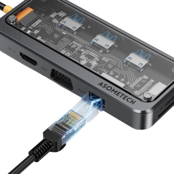 USB C Hub telakka asema tyyppi C to HDMI yhteensopiva Ethernet portti