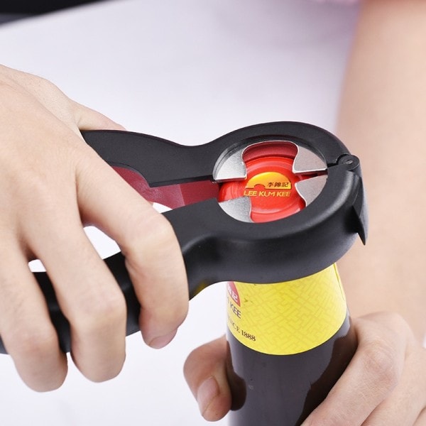 6 in 1 Multi Function Twist Bottle Opener Allt in One Burk 8 shaped Gripper Kan öppnare