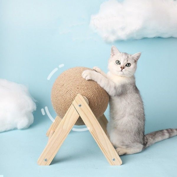 Katt skraper ball leke kattunge sisal tau ball brett sliping poter leker