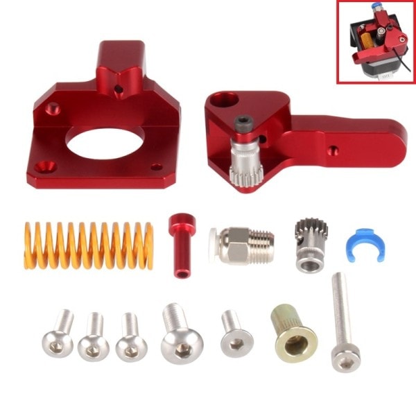 CR10 PRO Dual Gear MK8 Extruder Block Kit Feed Double Pulley Direct 1,75mm Ender
