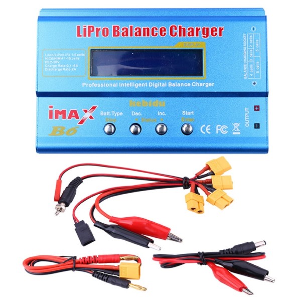 Batteri Oplader Lipo NiMh Li-ion Ni-Cd Digital Lipro Balance Oplader Aflader  Adapter Til Rc Bil 0495 | Fyndiq