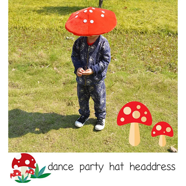 Rød sopp lue padde lue sopp kostyme fest morsomt pynt lue for barn morsomme hatter