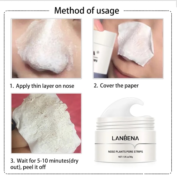 Hudorme Fjerner Næse Maske Pore Strip Sort Maske Peeling Acne Behandling Sort Dyb rensning