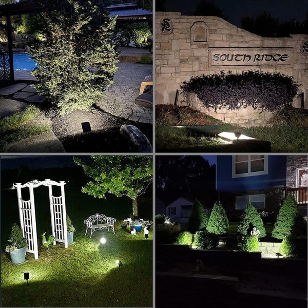48 LEDs Solar Ljus Utomhus Landskap Spotlights,  2 In 1 Trådlös Vattentät Utomhus Solar Spotlights
