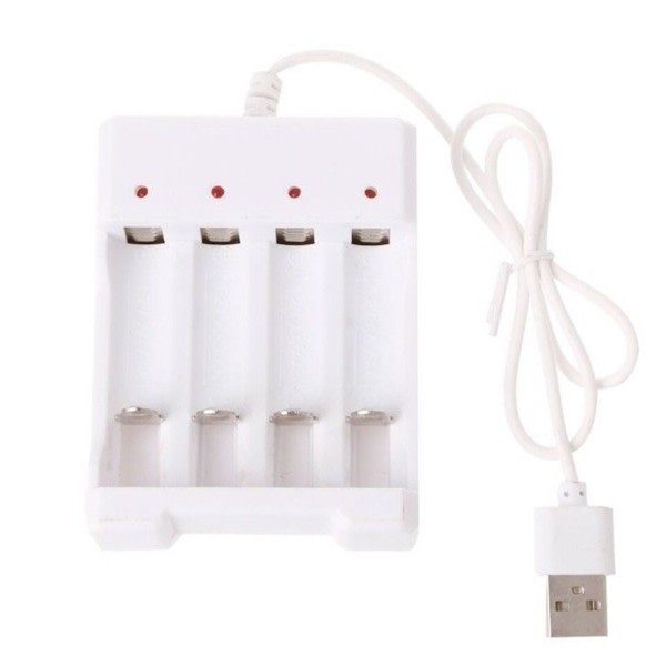 4 Slots USB Rask Lading AAA og AA Batteri lader Kort krets Beskyttelse Oppladbart Batteri Stasjon Høy Kvalitet