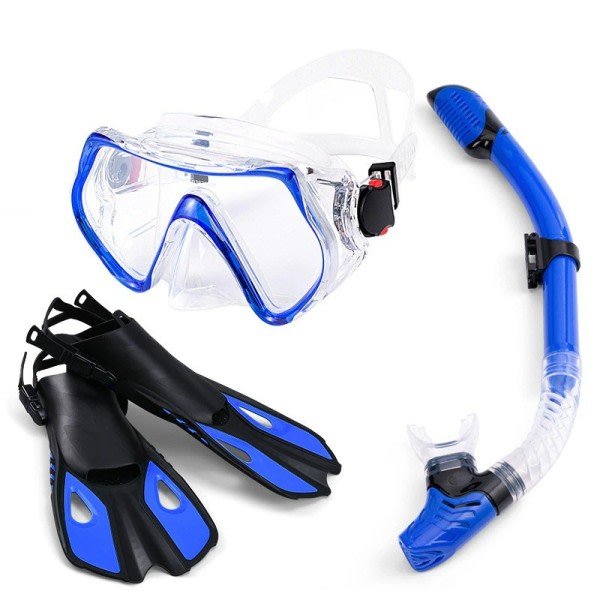 Svømning Flippers Dykning Finner Snorkling Goggles Dive Snorkel Udstyr Scuba Dykning Svømning Finner Set